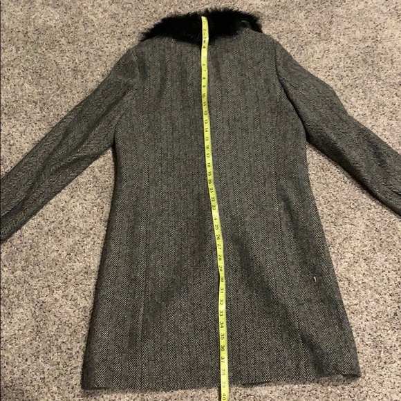 Banana Republic Wool Winter Coat w/ Lamb Collar - Picture 8 of 8